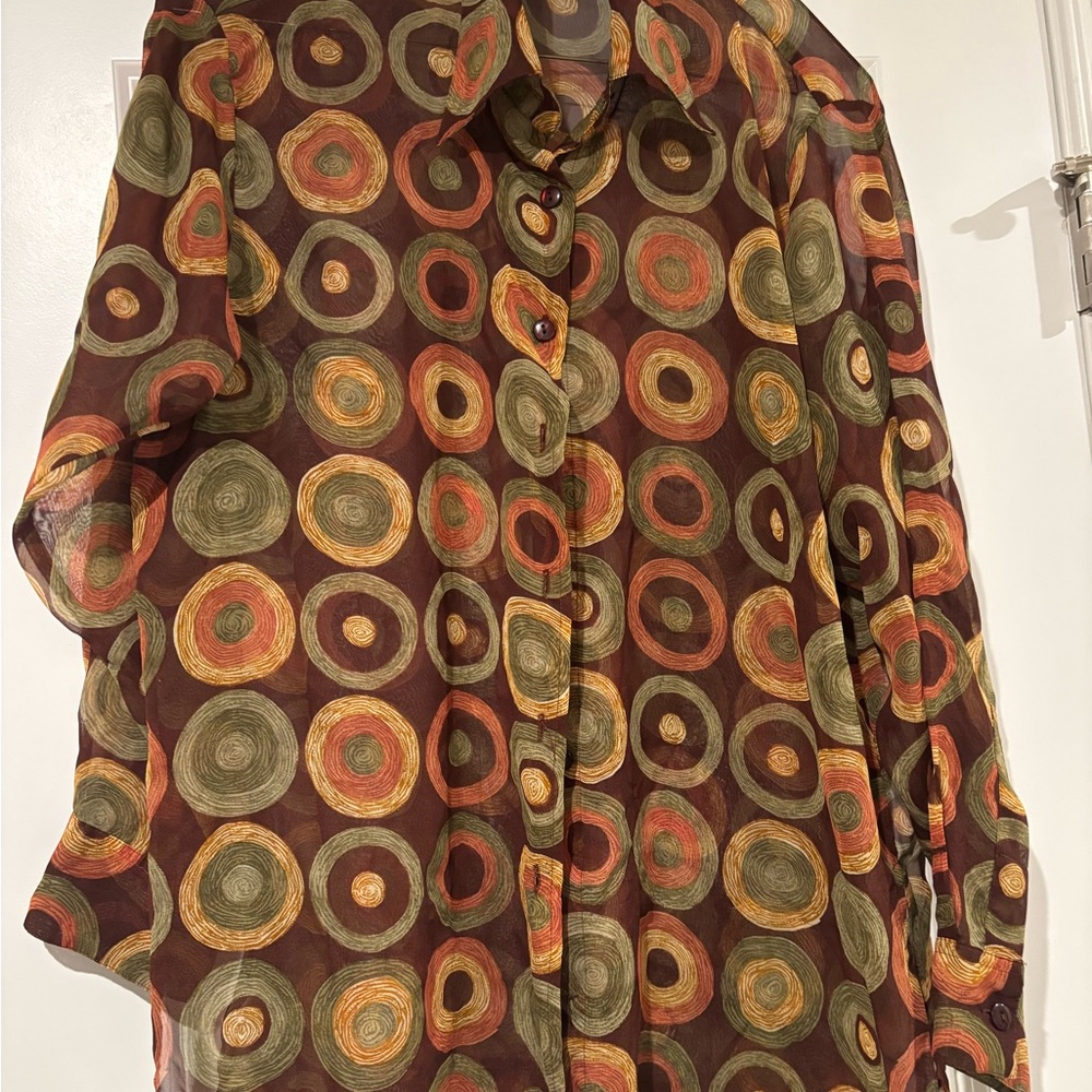 Vintage Circle Pattern Shirt